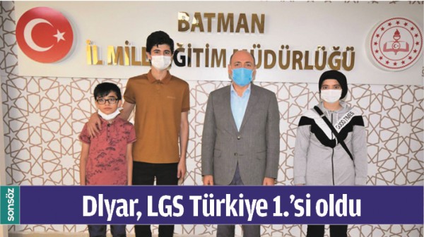 DLYAR, LGS T&Uuml;RKİYE 1.&rsquo;Sİ OLDU