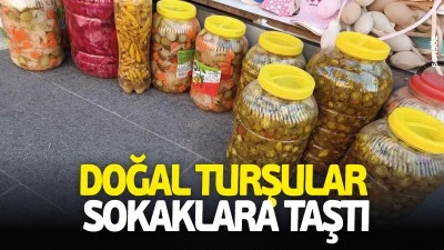 Doğal turşular sokaklara taştı
