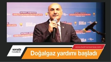 Doğalgaz yardımı başladı