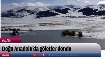 Doğu Anadolu'da g&ouml;letler dondu, binalarda buz sarkıtı oluştu