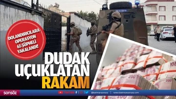Dolandırıcılara operasyon: 65 ş&uuml;pheli yakalandı!