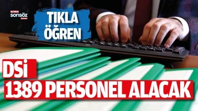 DSİ 1389 personel alımı yapacak