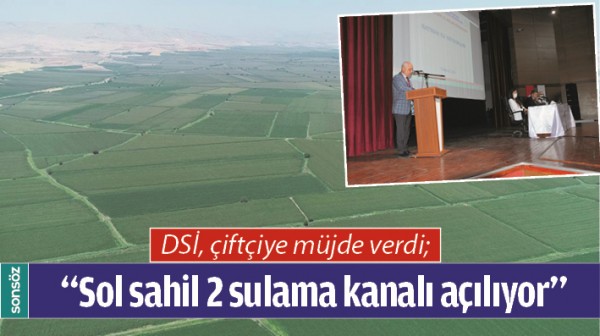 DSİ, &ccedil;ift&ccedil;iye m&uuml;jde verdi