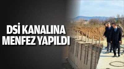 DSİ kanalına menfez yapıldı