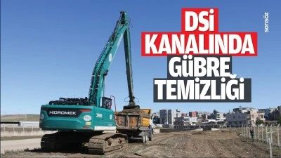 DSİ kanalında g&uuml;bre temizliği&hellip;