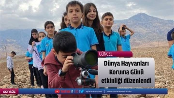 D&uuml;nya Hayvanları Koruma G&uuml;n&uuml; etkinliği d&uuml;zenlendi