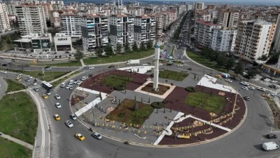 D&uuml;nya Kavşağı &ccedil;evreci peyzajla yenilendi