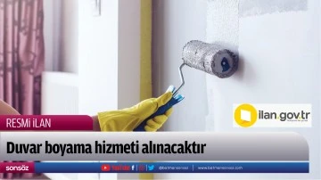 Duvar boyama hizmeti alınacaktır