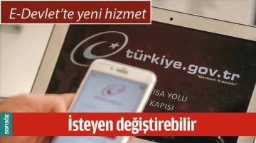E-DEVLET'TE YENİ HİZMET