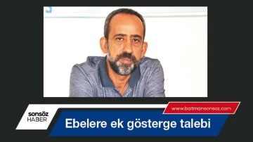 Ebelere ek g&ouml;sterge talebi