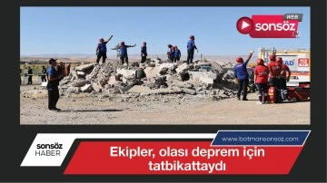 Ekipler, olası deprem i&ccedil;in tatbikattaydı