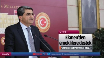Ekmen&rsquo;den emeklilere destek