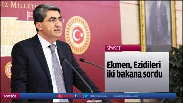 Ekmen, Ezidileri iki bakana sordu