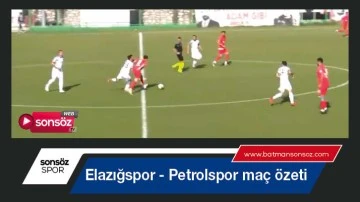 Elazığspor - Petrolspor maç özeti