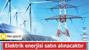 Elektrik enerjisi satın alınacaktır