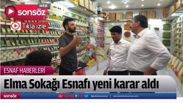 Elma Sokağı Esnafı yeni karar aldı