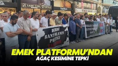 Emek Platformu&rsquo;ndan ağa&ccedil; kesimine tepki