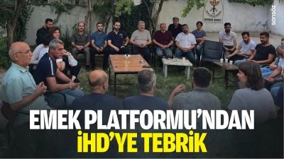 Emek Platformu&rsquo;ndan İHD&rsquo;ye tebrik
