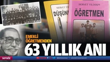 Emekli &ouml;ğretmenden 63 yıllık anı