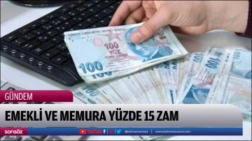 Emekli ve Memura Y&uuml;zde 15 Zam