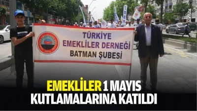 Emekliler 1 Mayıs kutlamalarına katıldı