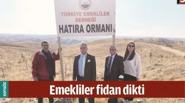 EMEKLİLER FİDAN DİKTİ