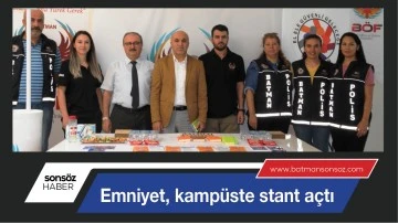 Emniyet, kamp&uuml;ste stant a&ccedil;tı