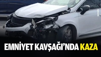 Emniyet Kavşağı&rsquo;nda kaza