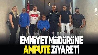 Emniyet M&uuml;d&uuml;r&uuml;ne ampute ziyareti