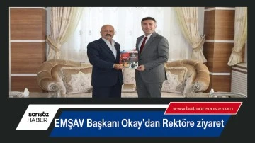 EMŞAV Başkanı Okay&rsquo;dan Rekt&ouml;re ziyaret