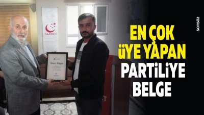 En &ccedil;ok &uuml;ye yapan partiliye belge&hellip;