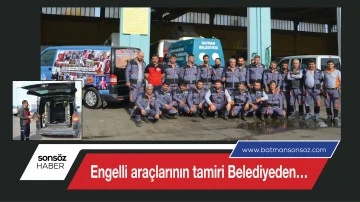 Engelli ara&ccedil;larının tamiri Belediyeden&hellip;