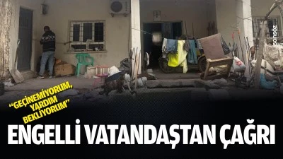 Engelli vatandaştan &ccedil;ağrı; &ldquo;Ge&ccedil;inemiyorum, yardım bekliyorum&rdquo;