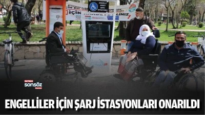 Engelliler i&ccedil;in şarj istasyonları onarıldı