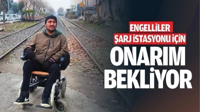 Engelliler şarj istasyonu i&ccedil;in onarım bekliyor
