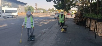Erdoğan Bulvarı&rsquo;nda &ccedil;ift vardiya temizlik