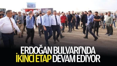 Erdoğan Bulvarı&rsquo;nda ikinci etap devam ediyor