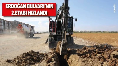 Erdoğan Bulvarı&rsquo;nın 2.etabı hızlandı