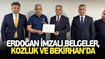 Erdoğan imzalı belgeler, Kozluk ve Bekirhan&rsquo;da