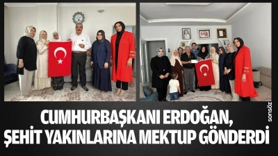 Erdoğan, şehit yakınlarına mektup g&ouml;nderdi