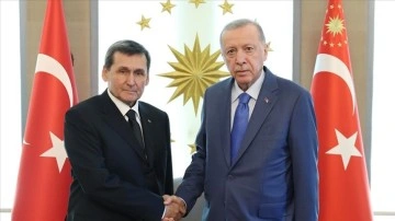 Erdoğan, T&uuml;rkmenistan Dışişleri Bakanı Meredov'u Kabul Etti