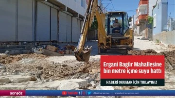 Ergani Bag&uuml;r Mahallesine bin metre i&ccedil;me suyu hattı