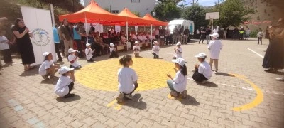 Ergunu İlkokulu, geleneksel oyunlarla eğlendi