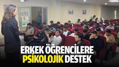 Erkek &ouml;ğrencilere psikolojik destek