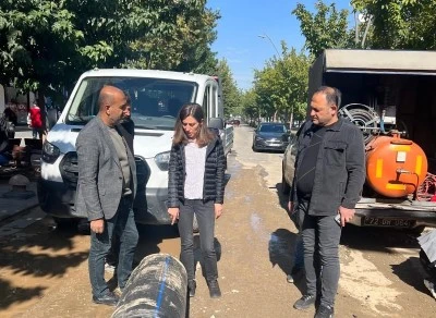 Eş Başkan, &ccedil;alışmaları izledi