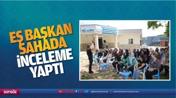 Eş Başkan, sahada inceleme yaptı