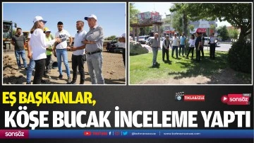Eş Başkanlar, k&ouml;şe bucak inceleme yaptı