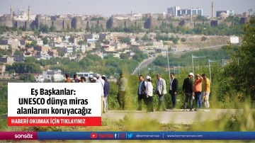 Eş Başkanlar: UNESCO d&uuml;nya miras alanlarını koruyacağız