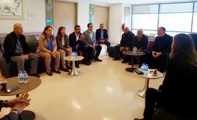 Eş Başkanlardan Sırrı S&uuml;reyya &Ouml;nder'in bulunduğu hastaneye ziyaret