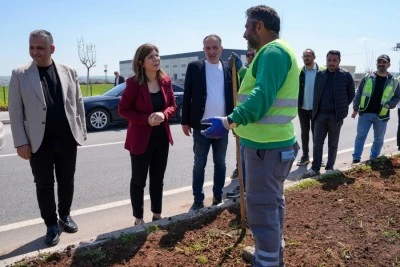 Eşbaşkan Bucak, kentte y&uuml;r&uuml;t&uuml;len &ccedil;alışmaları yerinde inceledi
